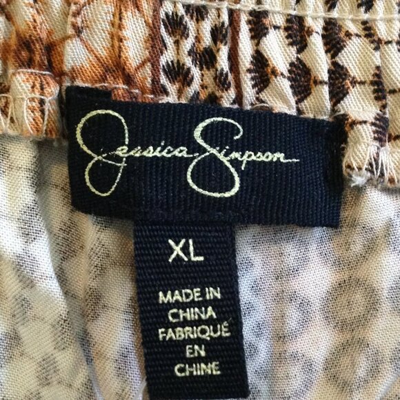 NWT Jessica Simpson XL Geometric Pattern, striped, Bohemian, Chic Style, Hippie - Picture 3 of 7